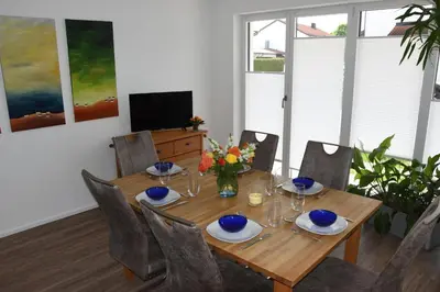 TV/Unterhaltungsangebot in der Unterkunft Top-Moderne und geräumige Ferienwohnung