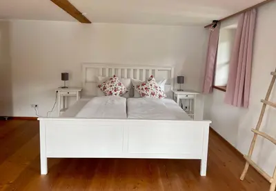 Ein Bett oder Betten in einem Zimmer der Unterkunft Bergien