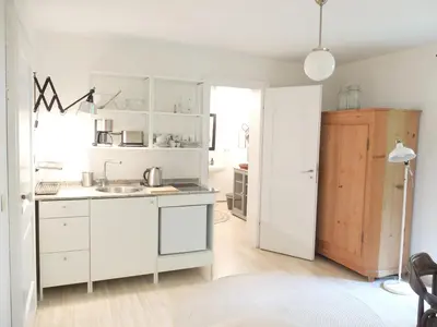 Küche/Küchenzeile in der Unterkunft Ferienstudio-Apartment Tausendfreund 