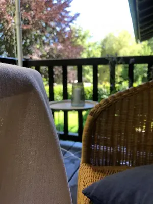Ein Sitzbereich in der Unterkunft Ferienstudio-Apartment Tausendfreund 