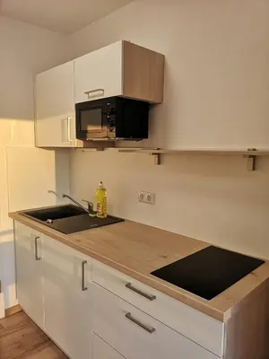 Küche/Küchenzeile in der Unterkunft Modern flat, WIFI, central, calm, clean