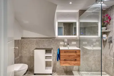 Ein Badezimmer in der Unterkunft Urlaub im Inntal Apartmenthaus Kiefersfelden