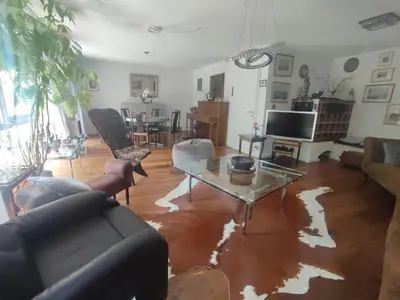 Ein Sitzbereich in der Unterkunft Elegantes Haus, Bikes, ruhig, Garten, Seenähe, ab 6 Jahre