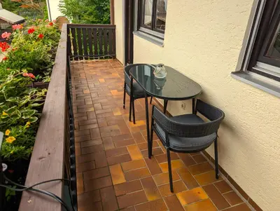 Ein Balkon oder eine Terrasse in der Unterkunft Ferien bei Fuchs