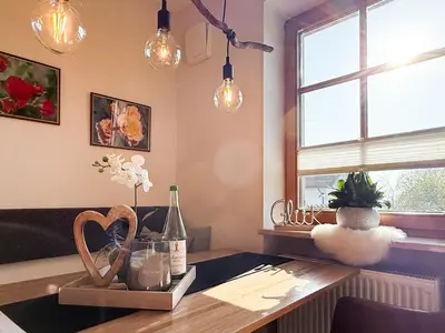 Ein Sitzbereich in der Unterkunft Apartment Wohlfühlplatzl - urgemütlich & ruhig