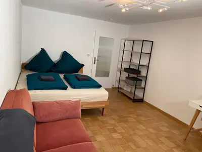 Ein Sitzbereich in der Unterkunft Private Wohnung in Fürstenfeldbruck, nahe Ammersee/München/Augsburg
