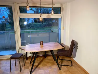 Ein Patio oder anderer Außenbereich in der Unterkunft Private Wohnung in Fürstenfeldbruck, nahe Ammersee/München/Augsburg