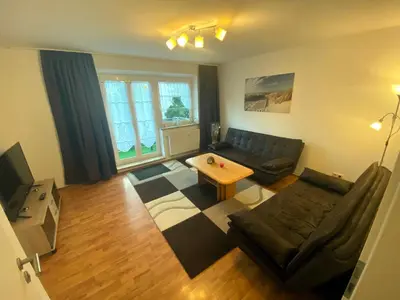 Ein Sitzbereich in der Unterkunft Ferienwohnung Augsburg 1