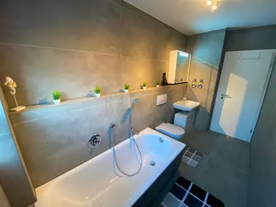 Ein Badezimmer in der Unterkunft Ferienwohnung Augsburg 1