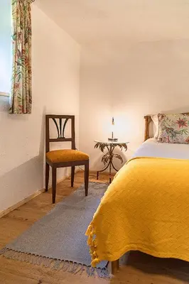 Ein Bett oder Betten in einem Zimmer der Unterkunft Ferienhaus Nöstlbach