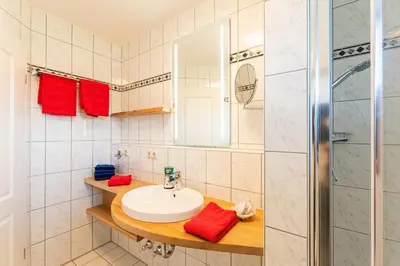 Ein Badezimmer in der Unterkunft Jakobos Tapasbar