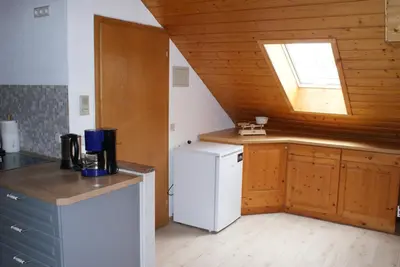 Küche/Küchenzeile in der Unterkunft Ferienwohnung Weber