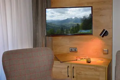 Ein allgemeiner Bergblick oder ein Berglick von des Hotels aus
