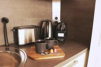 Kaffee-/Teezubehör in der Unterkunft Studio Augsburg-Altstadt