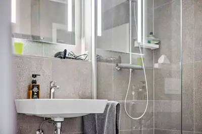 Ein Badezimmer in der Unterkunft Studio Augsburg-Altstadt