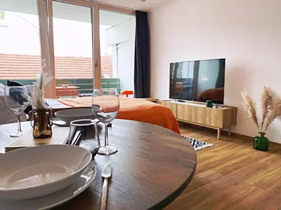 TV/Unterhaltungsangebot in der Unterkunft Studio Augsburg-Altstadt