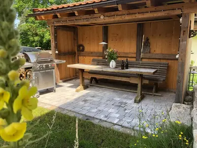 Ein Garten an der Unterkunft Chalet Hochgern
