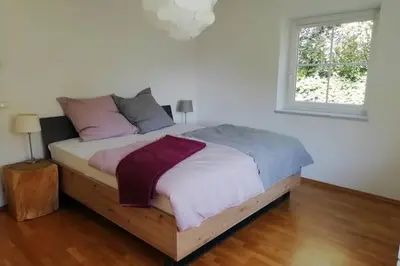 Ein Bett oder Betten in einem Zimmer der Unterkunft FeWo Happy Place in traumhafter Lage See nah