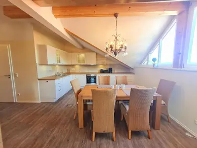 Küche/Küchenzeile in der Unterkunft Ferienwohnung Kaiserblick