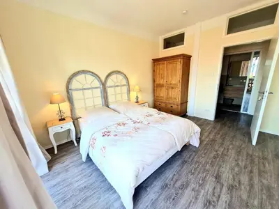 Ein Bett oder Betten in einem Zimmer der Unterkunft Ferienwohnung Kaiserblick
