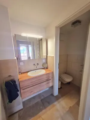 Ein Badezimmer in der Unterkunft Ferienwohnung Kaiserblick