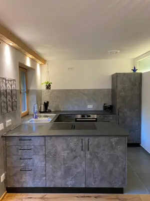 Küche/Küchenzeile in der Unterkunft Ferienwohnung Lisl