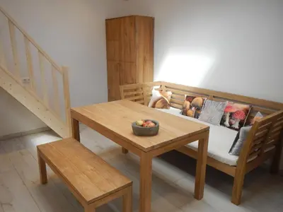 Ein Sitzbereich in der Unterkunft Retreat im Ostallgäu