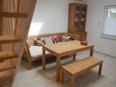 Ein Sitzbereich in der Unterkunft Retreat im Ostallgäu