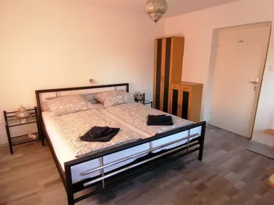 Ein Bett oder Betten in einem Zimmer der Unterkunft Ferienhaus Josefine
