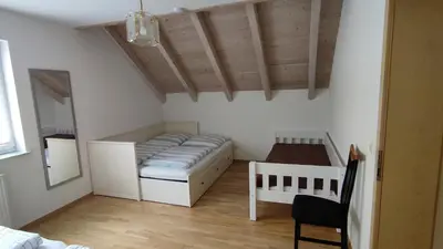 Ein Bett oder Betten in einem Zimmer der Unterkunft Ferienwohnung Krause
