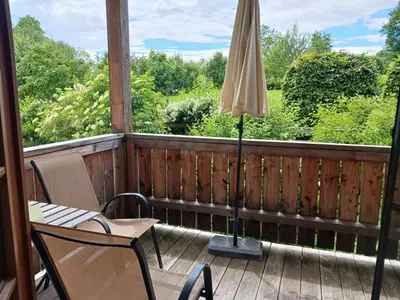 Ein Balkon oder eine Terrasse in der Unterkunft Ferienwohnung Bauer Katrin und Florian