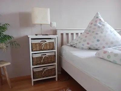 Ein Bett oder Betten in einem Zimmer der Unterkunft Ferienwohnung Bauer Katrin und Florian