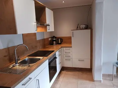 Küche/Küchenzeile in der Unterkunft Ferienwohnung Bauer Katrin und Florian