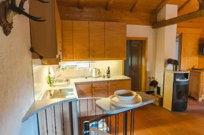 Küche/Küchenzeile in der Unterkunft Romantisches Berg-Chalet