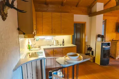 Küche/Küchenzeile in der Unterkunft Romantisches Berg-Chalet
