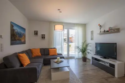 TV/Unterhaltungsangebot in der Unterkunft Ferienwohnung Blickfang
