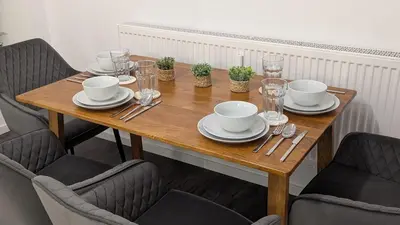 Ein Sitzbereich in der Unterkunft LUXOMES - Modern Design Apartments - Ingolstadt Central