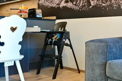 Ein Sitzbereich in der Unterkunft Bergkind