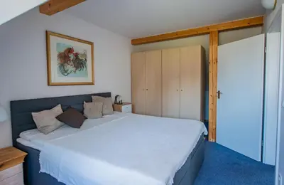Ein Bett oder Betten in einem Zimmer der Unterkunft Einzigartige Naturoase im Süden von Ingolstadt