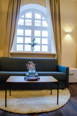 Ein Sitzbereich in der Unterkunft HOMELY STAY Studio 3 - Cozy Self-Check-In Studio in Central Munich