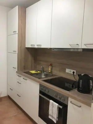 Küche/Küchenzeile in der Unterkunft Pension Chen mit 2 Schlafzimmern, EBK, separat Balkon