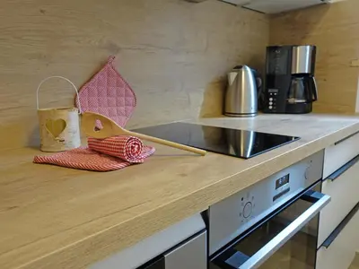 Küche/Küchenzeile in der Unterkunft Ferienwohnung Murmeltier