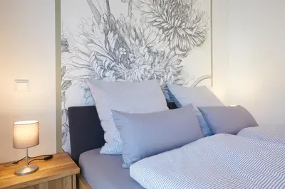 Ein Bett oder Betten in einem Zimmer der Unterkunft Gipfelglück-Garmisch