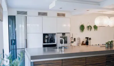 Küche/Küchenzeile in der Unterkunft Design Ferienwohnung im Alpenvorland