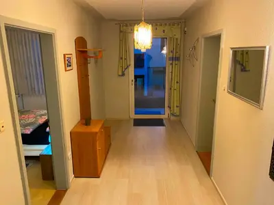 Ein Bett oder Betten in einem Zimmer der Unterkunft Ferienwohnung Zusmarshausen