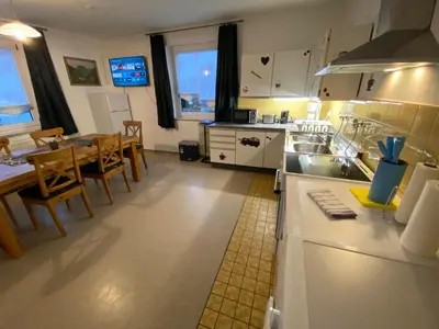 Küche/Küchenzeile in der Unterkunft Ferienwohnung Zusmarshausen