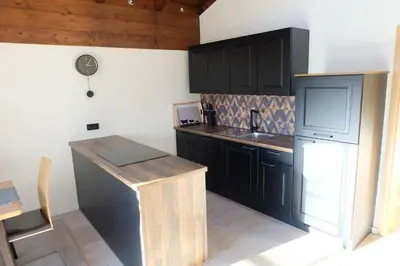 Küche/Küchenzeile in der Unterkunft Ferienwohnung Stöckl