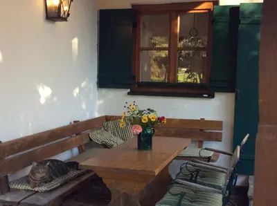 Ein Sitzbereich in der Unterkunft Ferienhaus Lois & Lisl