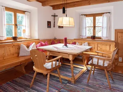 Ein Sitzbereich in der Unterkunft Ferienhaus Lois & Lisl