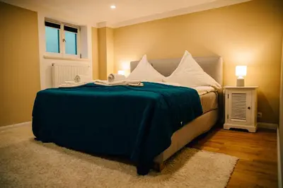 Ein Bett oder Betten in einem Zimmer der Unterkunft Villa Riedhof